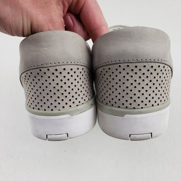 Kizik Vienna Hands Free Sneaker Womens 9 Beige Leather Casual Slip On Shoe - Picture 9 of 12